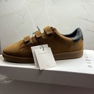 NEW WITH TAGS!! Sandro men’s velcro suede sneakers